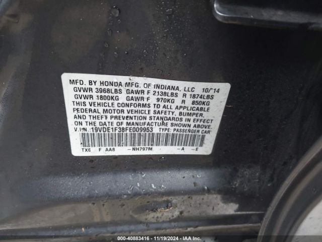 19VDE1F38FE009953 Acura Ilx 2.0l