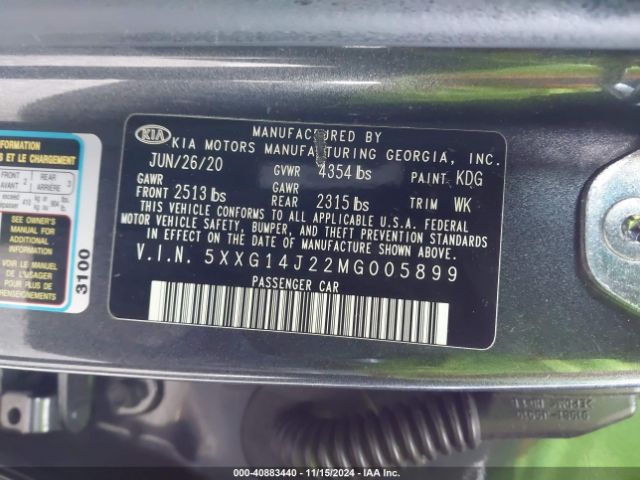 5XXG14J22MG005899 KIA K5 LXS