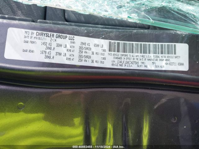 1C4RJFJG0EC427509 Jeep Grand Cherokee Summit