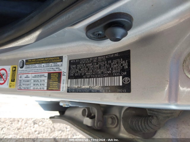 Toyota CAMRY SE 2015 4T1BF1FK1FU032491 Image 9