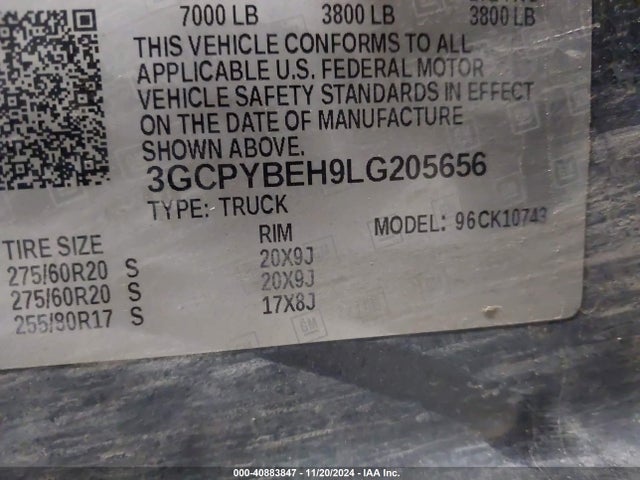 Chevrolet Silverado 1500 4wd  Standard Bed Custom 2020 3GCPYBEH9LG205656 Image 9