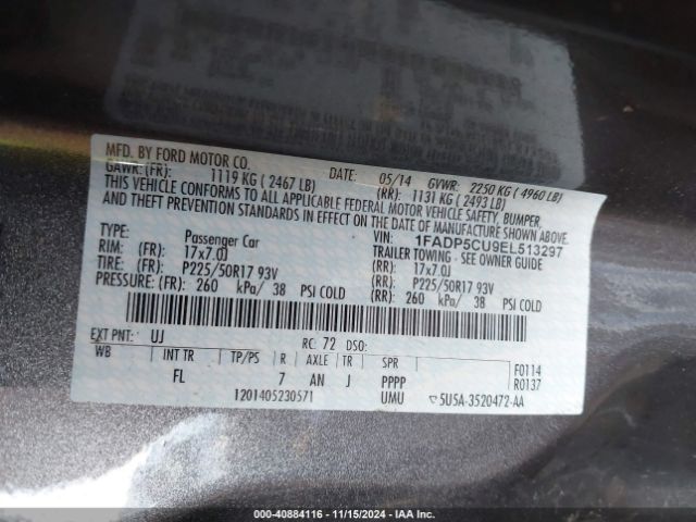 1FADP5CU9EL513297 Ford C-max Energi Sel