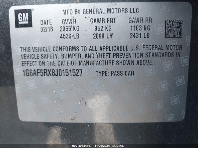 2018 CADILLAC ATS 1G6AF5RX8J0151527 Photo 8