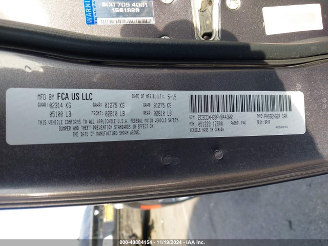 Dodge Charger Sxt 2015 2C3CDXHG9FH844302 Image 9
