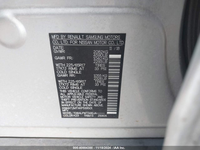 Nissan ROGUE S 2019 KNMAT2MTXKP519501 Image 9