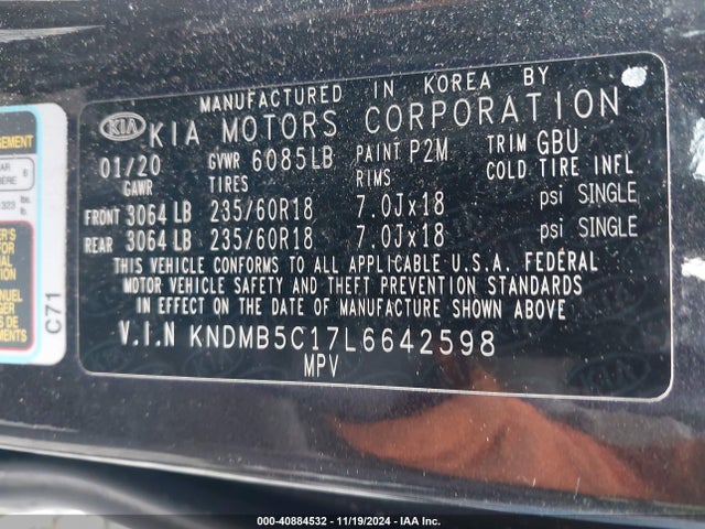 KIA SEDONA EX 2020 KNDMB5C17L6642598 Image 9