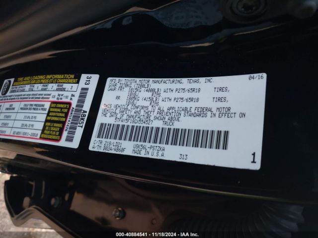 5TFAY5F18GX554527 Toyota Tundra 1794 5.7l V8