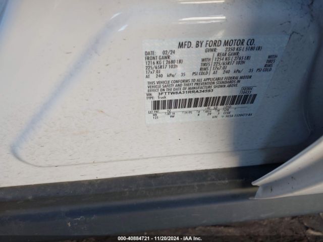 3FTTW8A31RRA34593 Ford Maverick Xl
