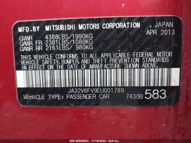 2014 MITSUBISHI LANCER JA32V6FV9EU001789 Photo 8