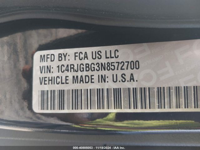 1C4RJGBG3N8572700 Jeep Grand Cherokee Limited 4x2