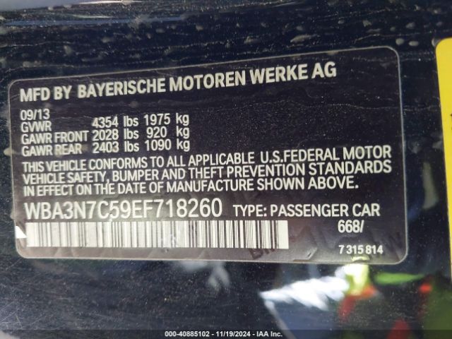 WBA3N7C59EF718260 BMW 428i