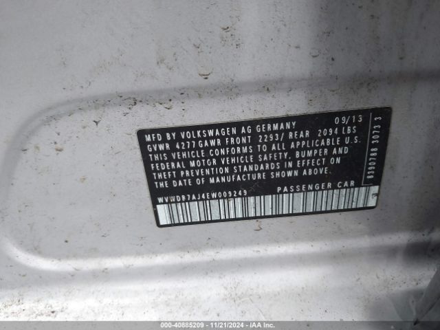 WVWDB7AJ4EW009249 Volkswagen Golf 2.5l