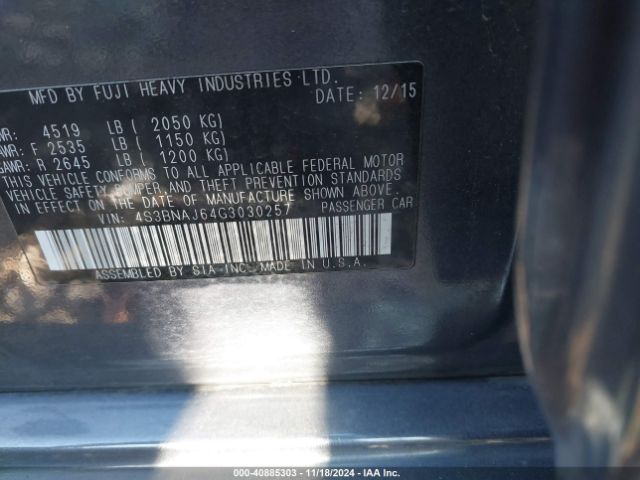 4S3BNAJ64G3030257 Subaru Legacy 2.5i Limited