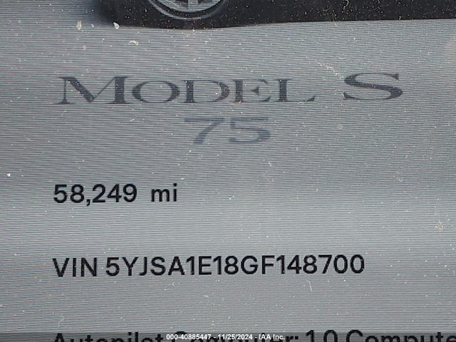 Tesla Model S 60/70/75/85 2016 5YJSA1E18GF148700 Image 15