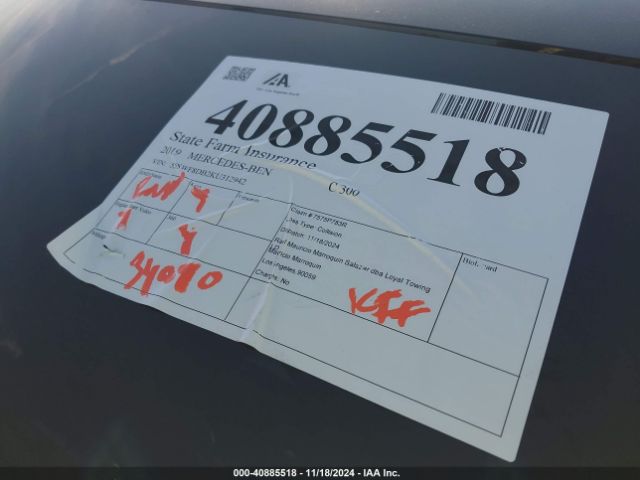 55SWF8DB2KU312942 Mercedes-Benz C 300