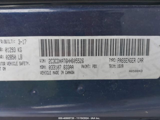 2C3CDXAT6HH605526 Dodge Charger Police Rwd