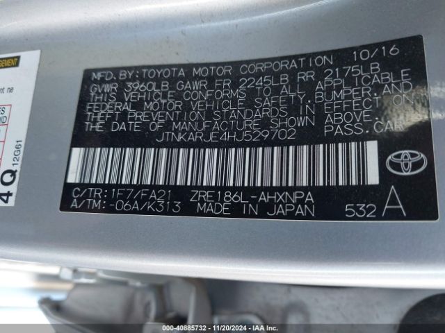 JTNKARJE4HJ529702 Toyota COROLLA IM