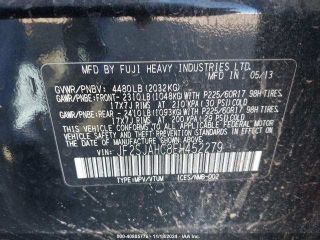 Subaru Forester 2.5i Limited 2014 JF2SJAHC8EH452279 Image 9