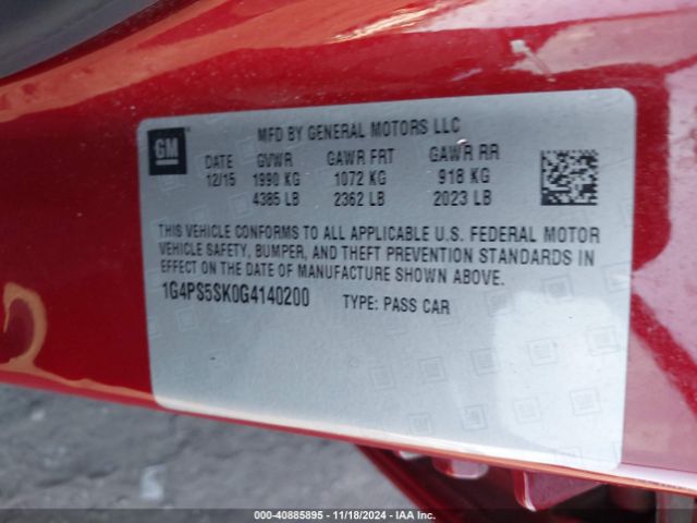 1G4PS5SK0G4140200 Buick Verano Leather Group