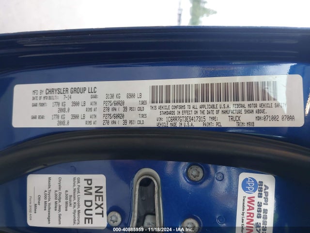1C6RR7GT3ES417315 RAM 1500 Big Horn