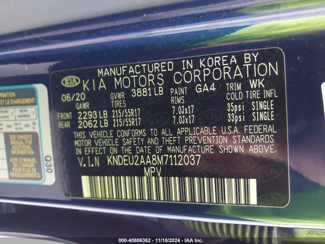 KIA SELTOS S 2021 KNDEU2AA8M7112037 Image 9