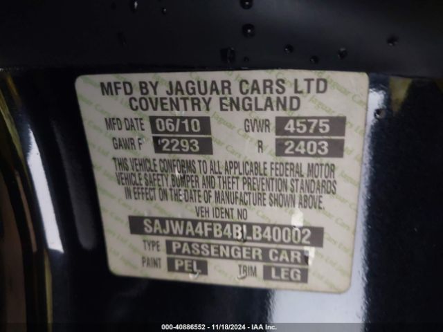 2011 JAGUAR XK SAJWA4FB4BLB40002 Photo 8