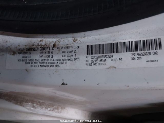 1C3CDZAB1EN232594 Dodge AVENGER SE