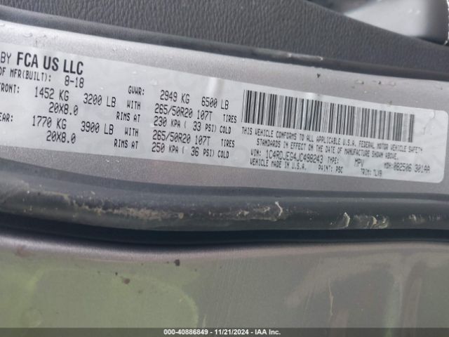 2018 DODGE DURANGO 1C4RDJEG4JC498243 Photo 8