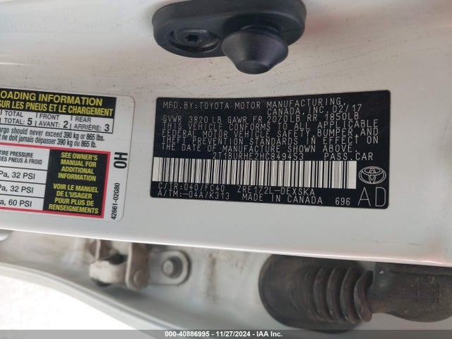 Toyota COROLLA SE 2017 2T1BURHE2HC849453 Image 9