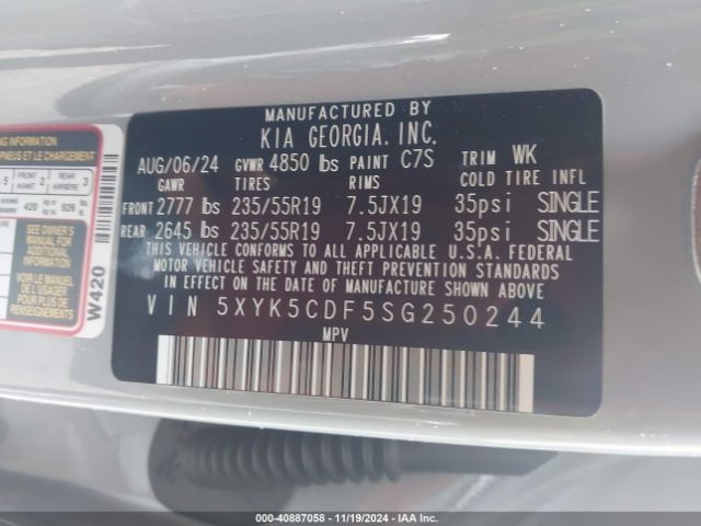 5XYK5CDF5SG250244 KIA Sportage Sx-prestige