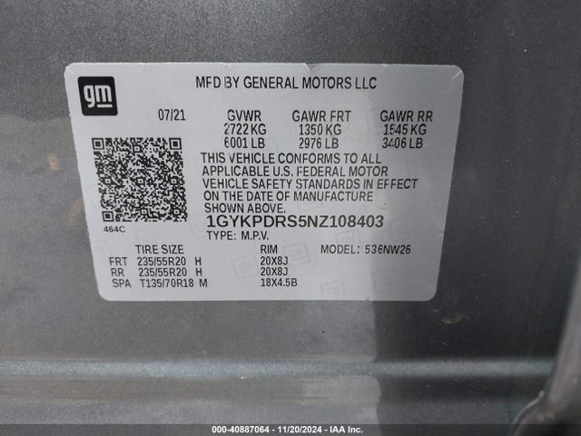 2022 CADILLAC XT6 1GYKPDRS5NZ108403 Photo 8