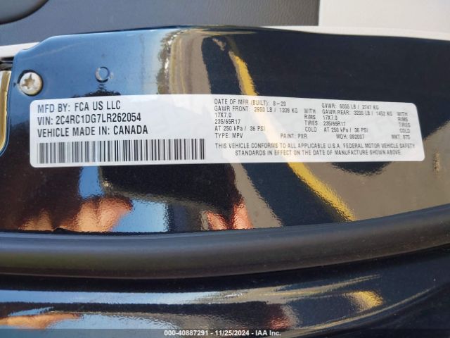 2C4RC1DG7LR262054 Chrysler Voyager Lxi