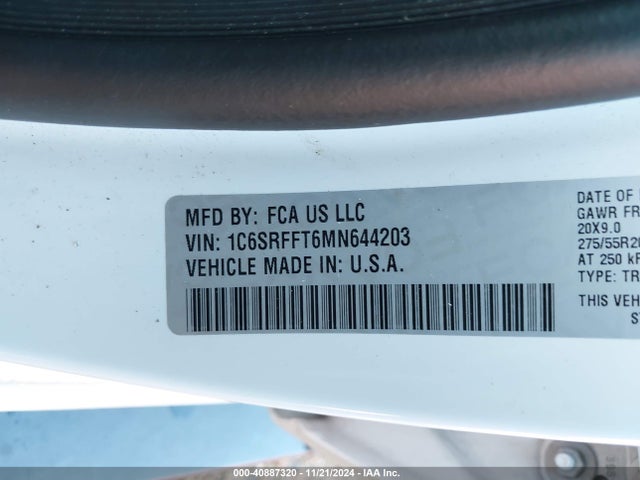 RAM 1500 2021 1C6SRFFT6MN644203 Image 9