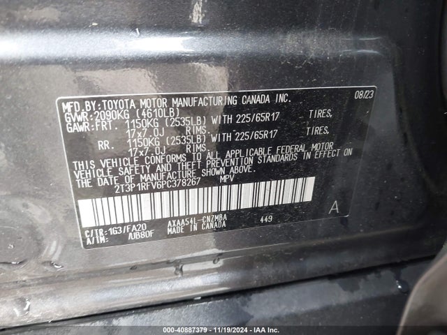 Toyota Rav4 Xle 2023 2T3P1RFV6PC378267 Image 9