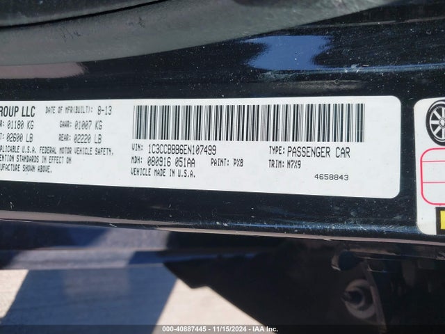 Chrysler 200 Touring 2014 1C3CCBBB6EN107499 Image 9