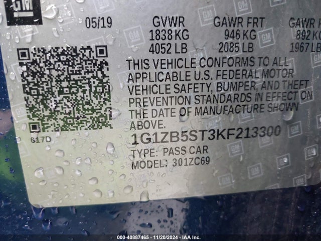 Chevrolet Malibu 1ls 2019 1G1ZB5ST3KF213300 Image 9