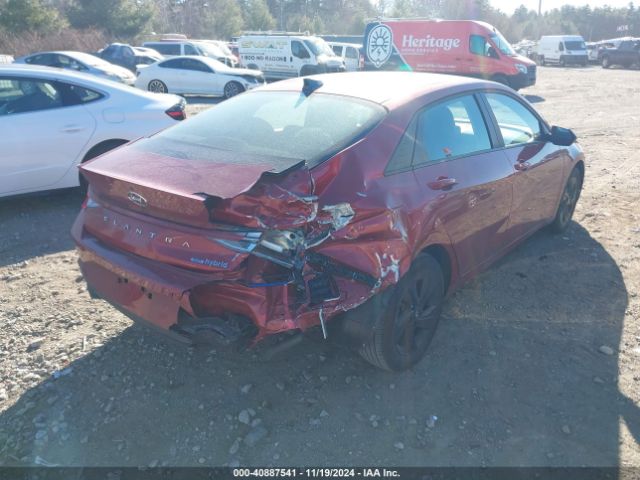 KMHLM4AJ2PU087026 Hyundai Elantra Hybrid Blue