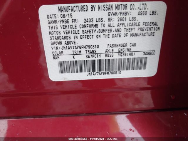 JN1AV7AP6FM790810 Infiniti Q50 Hybrid Sport