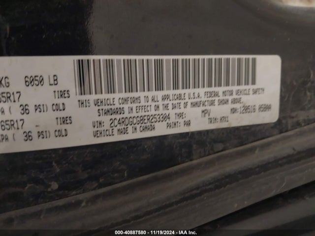 2C4RDGCG8ER253304 Dodge Grand Caravan Sxt