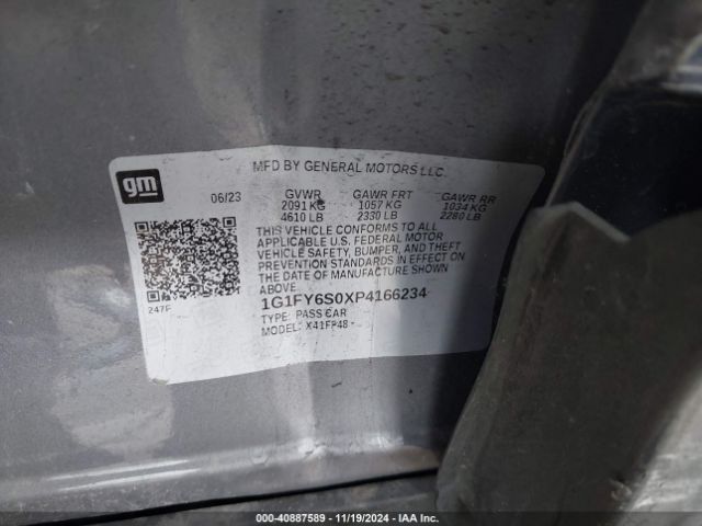 1G1FY6S0XP4166234 Chevrolet Bolt Euv Fwd Lt