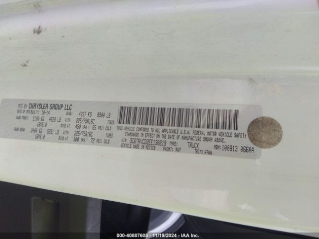 3C6TRVCD2EE130219 RAM Promaster 2500 High Roof