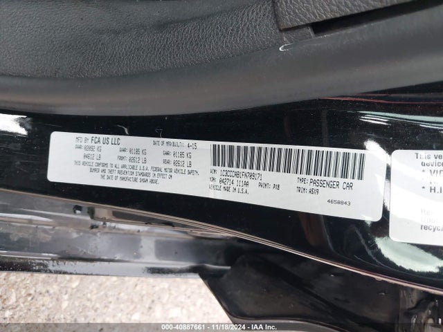 Chrysler 200 Limited 2015 1C3CCCAB1FN709171 Image 9