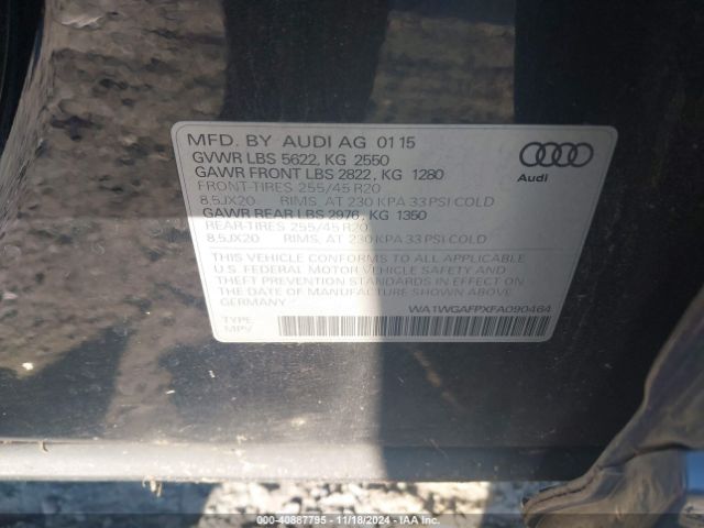 WA1WGAFPXFA090464 Audi Q5 3.0t Premium Plus