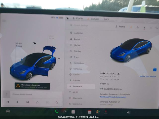 5YJ3E1EB3JF185520 Tesla Model 3 Long Range/performance