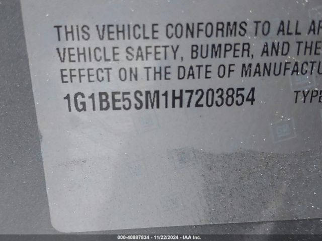 2017 CHEVROLET CRUZE 1G1BE5SM1H7203854 Photo 8