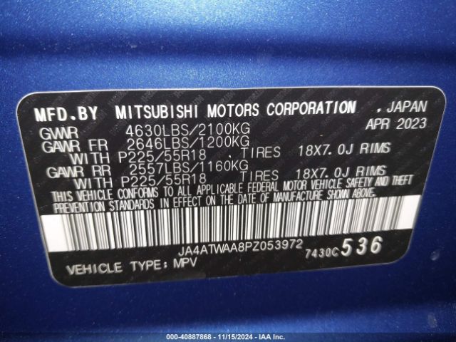 JA4ATWAA8PZ053972 Mitsubishi Eclipse Cross Sel