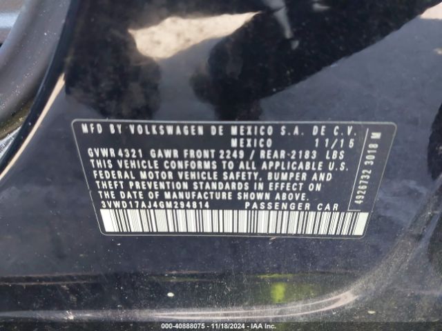 3VWD17AJ4GM294814 Volkswagen Jetta 1.8t Sport