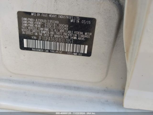 JF1GPAT63F8317853 Subaru Impreza 2.0i Sport Premium