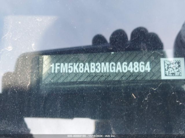 1FM5K8AB3MGA64864 Ford Police Interceptor Utility