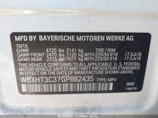 WBXHT3C37GP882435 BMW X1 Xdrive28i
